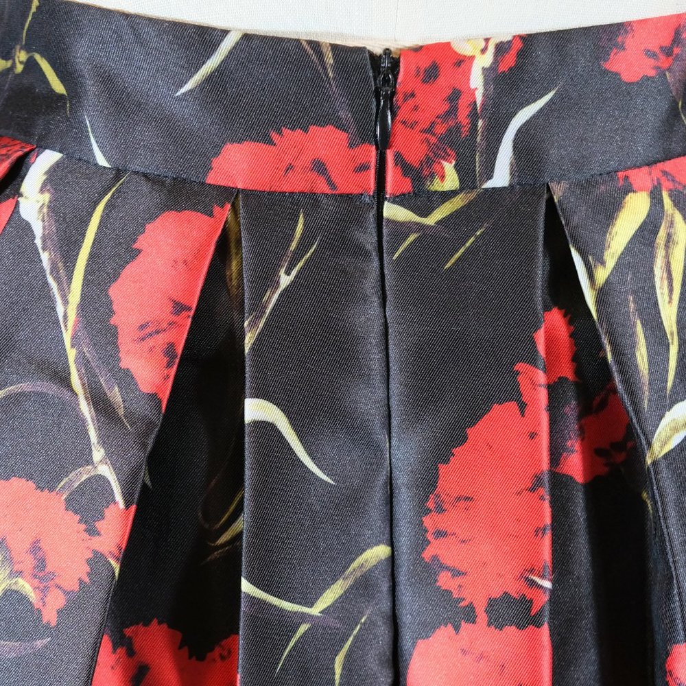 Ark & Co. Rose Print Satin Evening Skirt - Size LG - NWT - Picture 7 of 12